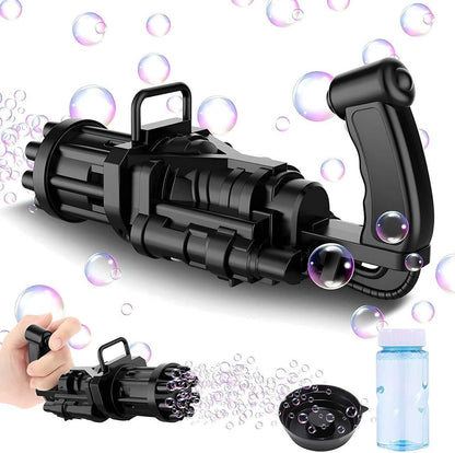 Bubble Gun- 8 Hole Automatic Gatling Bubble Gun